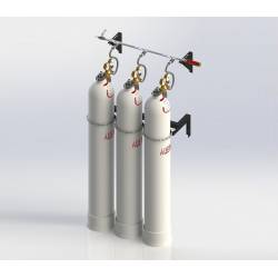 Acetylene cylinder discharge manifold