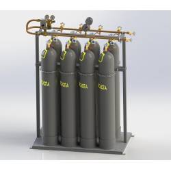 Cylinder for industrial gases, container type