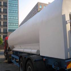 Transport carbon dioxide tanks