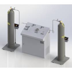 Carbon dioxide filling stations for cylinders 