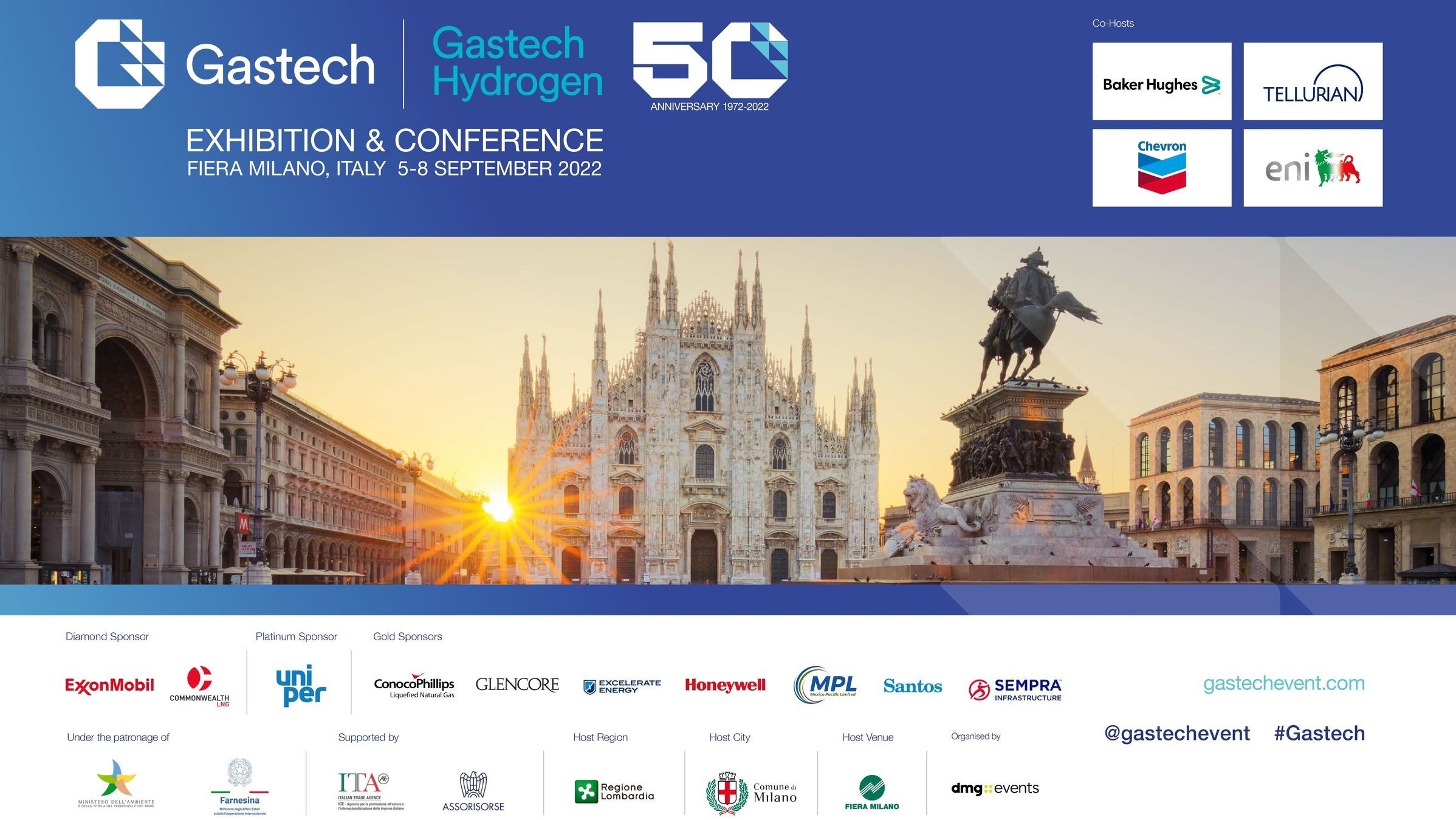 5.09 - 8.09.2022 – Состоялась выставка «Gastech 2022», Милан